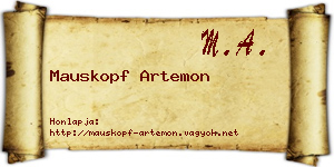 Mauskopf Artemon névjegykártya